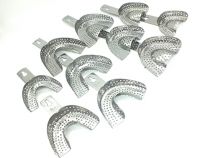 Stainless Steel Impression Trays Set Of 10 XS To XL